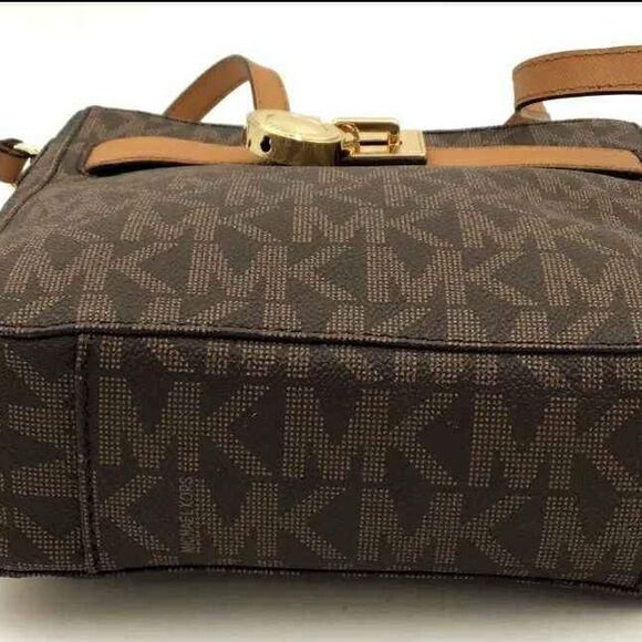 NEW Michael Kors MK Designer Hamilton Traveler Brown Crossbody Bag Purse Handbag - Picture 6 of 10